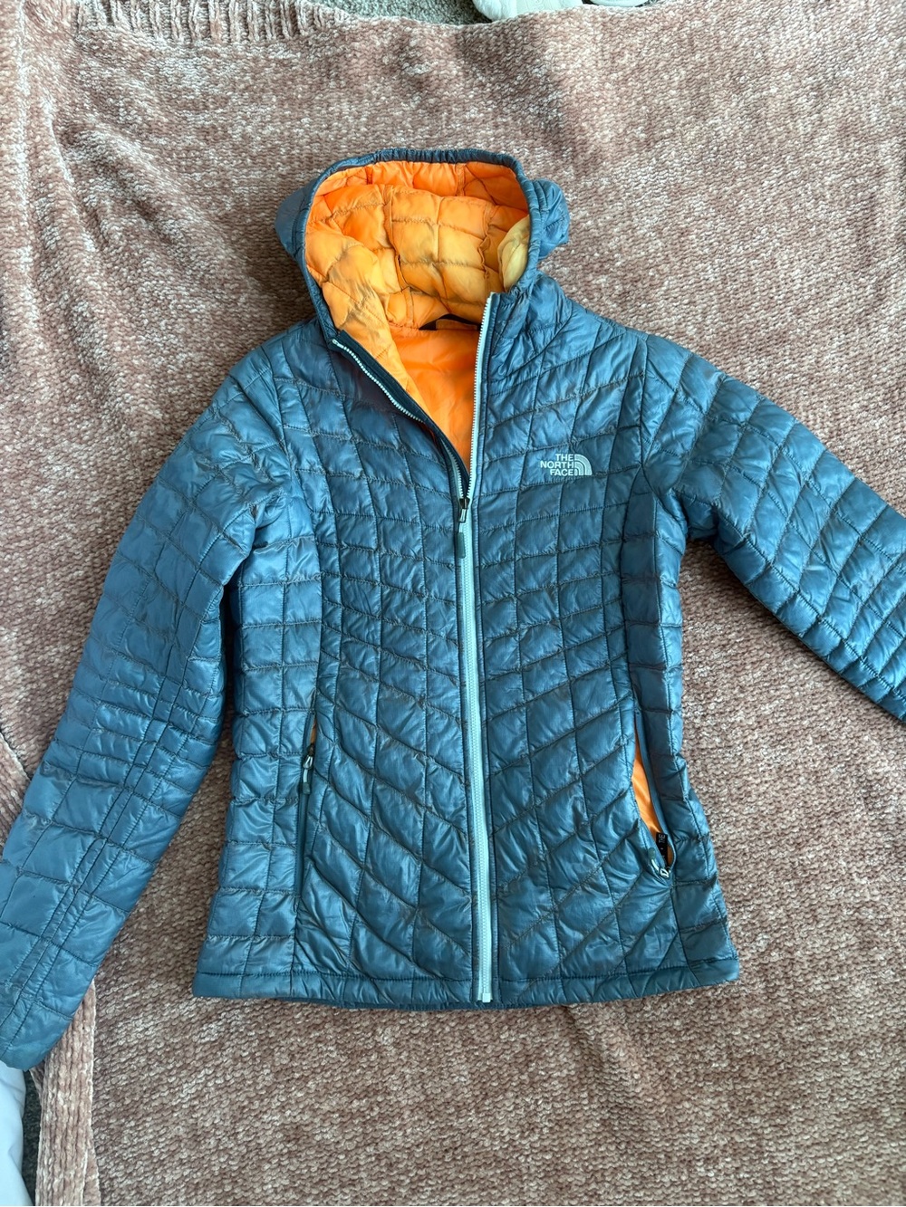 The North Face Women’s ThermoBall Hoodie Jacket Blue/Orange XS